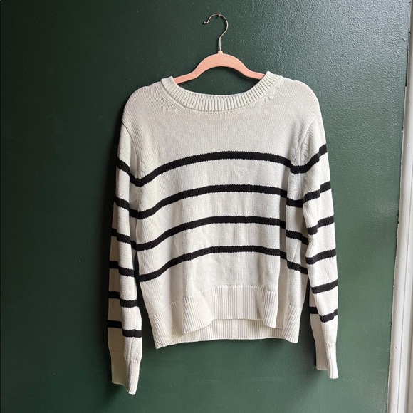 GAP Sweaters - GAP Cream and Black Striped Sweater